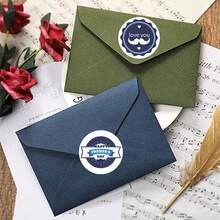 1 Roll Of "Happy Father's Day" Envelope Stickers, Party Treat Cup Decorative Stickers - Multicolor - View 8