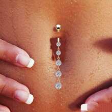 Modischer & sexy neues Produkt Dreifach-Reihen-Brustwarzenpiercing aus Edelstahl mit eingebetteten Zirkoniasteinen, Körperschmuck für den Export