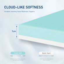 ROYGBIV Topper Matratzentopper, Gel Topper für Komfort und Druckentlastung 7 cm hoch, Bett Topper mit H2/H3 Härte, vielseitiger Mattress Topper