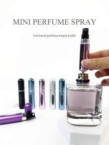 1pc 0.17oz Bottom Perfumed Water Bottle, Portable Mini Spray Bottle, Travel Travel Aluminum Perfume Bottle, Perfume Multi-Function Cosmetics Spray Bottle