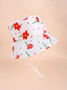 1 Stück Mädchen Cartoon Blumen Fischerhut, Baby/Kleinkind Sonnenhut für Outdoor-Aktivitäten, Strand, Sonnenschutz