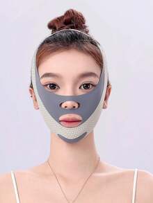 1条简约灰/粉/紫三色弹力口罩带，无缝舒适双层可重复使用口罩带，适合日常佩戴