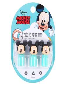 Disney 3pcs/Set Disney Official Winnie The Pooh & Marvel Soft Silicone Cute Cartoon Pen Caps - Plastic Pencil Toppers For Kids, Students, Back To School Supplies, Graduation Season Gifts, Multi-Character Designs, Themed Pencil Covers, Writing Accessories Fits Standard Pencils/Pens