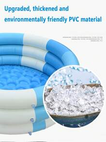 1pc Inflatable Round Swimming Pool, Blue/Pink/Yellow, Super Thick For Adults, Suitable For Outdoor, Garden, Backyard, Summer Water Party (24", 35", 39", 51", 59"), Beach Essentials, Beach Accessories, Pool Float