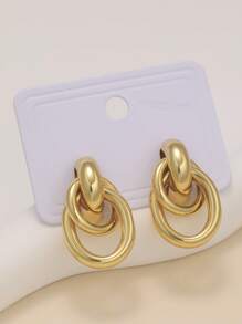 Futuristisches asymmetrisches Edelstahl Ohrringe Set für Frauen, geeignet für Paare, täglichen Gebrauch und als Geschenk für Freunde