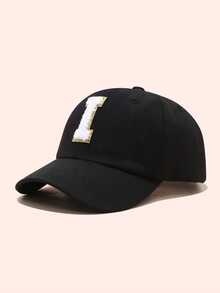 1PC Children Black 26 Letter Baseball Cap Gold Thread Embroidery Craft R Letter Design Style Kpop Fashion Snapback Cap Girls Boys Sun Hats - Black - View 39