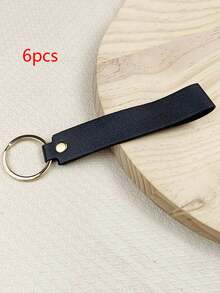 3/6 piezas Llaveros de unicolor versátiles, muñequera, encantos de bolso, llaveros de pareja, regalos perfectos, accesorios de coche y escuela, gótico lindo Y2k