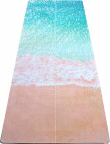 All-In-One Hot Yoga Mat | Luxury Sweat-Grip Mat/Towel Combo | Non-Slip,  Natural Rubber | Ideal For Yoga, Pilates, Bikram, Hot Yoga, Workout And Exercise - Beach - View 1