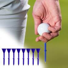 Golf Tees Plastic 3 1/4 Inch Upgrade Unbreakable Bulk 50 Packs Reduce Friction Side Spin Stable 83 Mm Long Tee For Golfer Practice - Blue - View 8