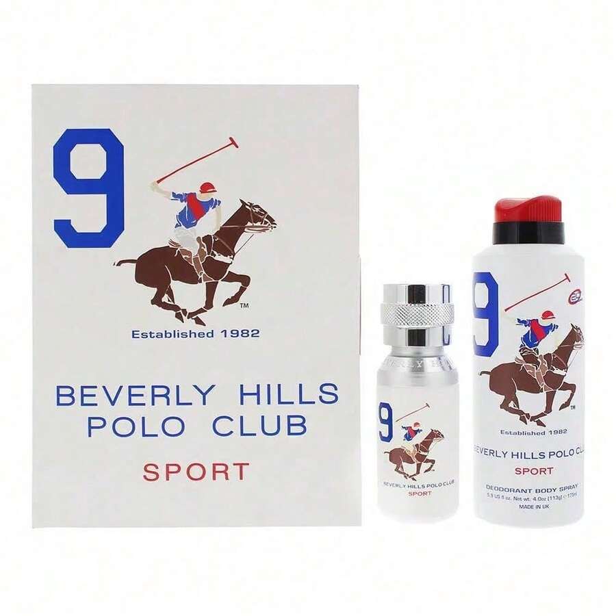 Beverly Hills Polo Club Sport Men Nine Eau De Toilette 100Ml Gift Set - Clear - View 1