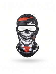 1pc Quick-Drying Breathable Skull Face Mask, Unisex Outdoor Cycling Neck Gaiter Scarf Headwear - Multicolor - View 6