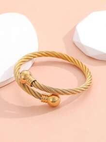 1 Piece Simple Fashion Wire Rope Bracelet For Ladies