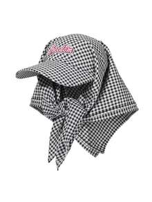 1pc Unisex Lightweight Quick-Dry Plaid Embroidery Patch Baseball Cap, Versatile Sun Hat For Spring/Summer Outdoor Activities Like Hiking, Cycling, Leisure, Beach - Suitable For Daily Wear