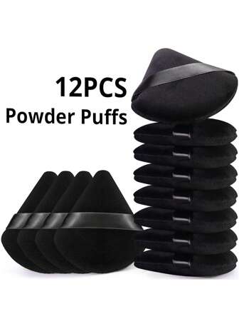 6/12/24/50 pièces Éponge de maquillage douce Poudrier pour maquillage Triangle Poudre Puffs pour lâche cosmétique Velours Fondation Humide Sèche Éponge Outils de maquillage