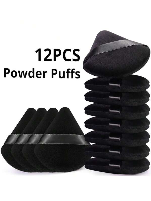6/12/24/50 pièces Éponge de maquillage douce Poudrier pour maquillage Triangle Poudre Puffs pour lâche cosmétique Velours Fondation Humide Sèche Éponge Outils de maquillage