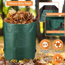 Cecaylie 6X Gartensack Laubsack Gartenabfallsack XXL Garten Tasche Rasensack mit Griffen 272L - Grün