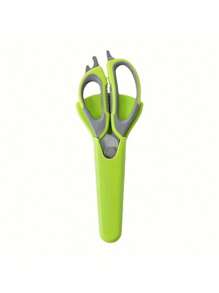 7 In 1 Multi-Function Kitchen Scissors With Magnetic Holder, Stainless Steel Sharp Blade For Cutting Food, Meat, Fish – Bone Scissors Powerful Tool Scissors Refrigerator Scissors Outdoor Scissors Easy To Use Kitchen Tools - Comfort Grip, Detachable, Easy To Clean, Sharp, Portable