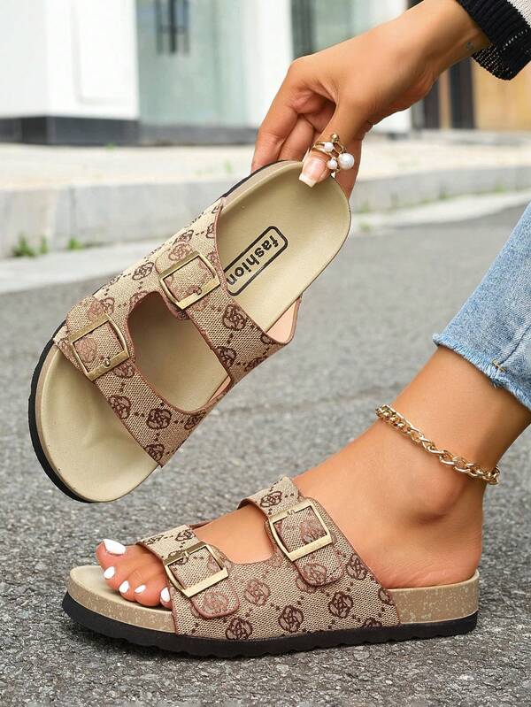 Ultra-Light Thick Flat Soft Bottom Soft Face Beach Outdoor Home Increase Height Women's Flat Sandals