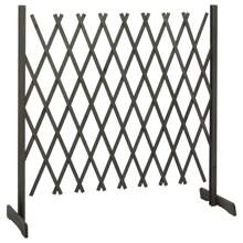 vidaXL Garten-Rankzaun Grau 180x100 cm Massivholz Tanne