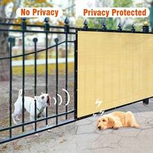 4/5/6/7/8ft Fence Privacy Screen, Heavy Duty Privacy Fence Screen, Outdoor Shade Cloth Mesh Barrier, Cable Zip Ties Included, Sand - 沙色 - 查看 4