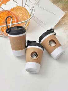 咖啡杯宠物垃圾袋分配器便携式户外遛狗拾物器垃圾袋收纳器（不含垃圾袋）