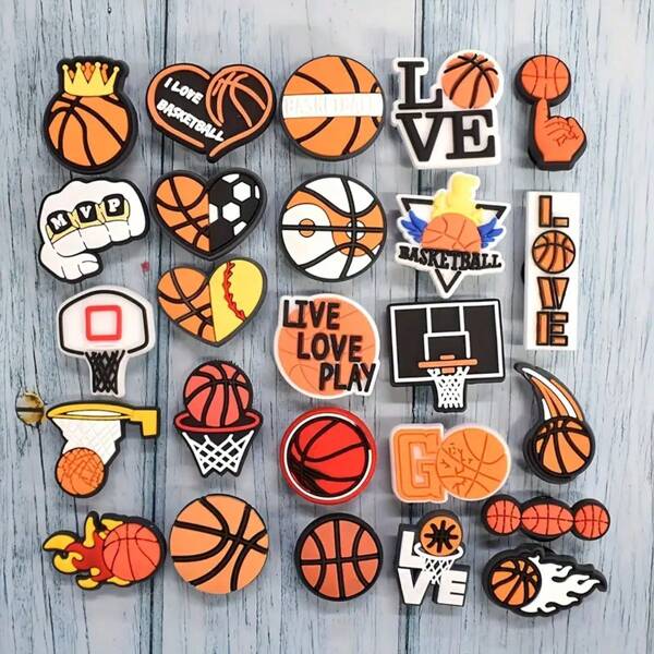 15 Vibrant Basketball-Themed Shoe Accessories - Decorative Sneaker Trim For Sneakers, Basketball Fans And Athletes - Add A Touch Of Style And Personalized To Your Shoes