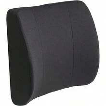 Cojín de apoyo lumbar con correa para silla, para mejorar la postura y aliviar el dolor de espalda, color negro - Negro - Ver 1