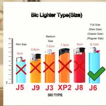 1 件性感女士浮雕金属打火机盒，适合 BIC J6 全尺寸打火机 - 时尚耐用的打火机盖，浮雕性感女士金属打火机盒，防风简约复古耐用