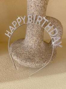 1pc Birthday Party Headband For Girls, Crown-Shaped Festive Atmosphere Birthday Decor Hair Accessory, Suitable For Scene Decoration And Photo Taking - One Size Fits All - View 3