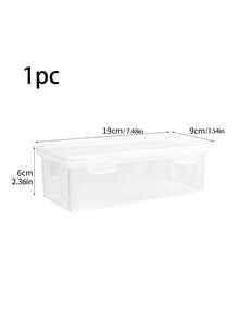 1 件儿童发饰收纳盒，透明收纳盒，可收纳珠宝、发带、发夹、发带、多功能配饰收纳 - 白色 - 查看 5