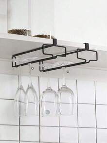 1 Wine Glass Rack, Hanging Tall Glass Rack, Hanging Wine Glass Storage Rack, Upside-Down Wine Rack, Wine Cabinet, Tall Glass Storage Rack - Multicolor - View 7