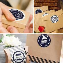 1 Roll Of "Happy Father's Day" Envelope Stickers, Party Treat Cup Decorative Stickers - Multicolor - View 5