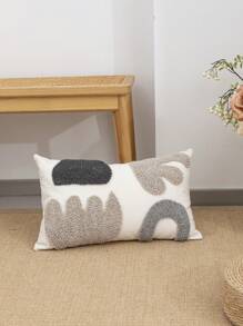 1/2 pièces Housse de coussin à motif floral, coton damassé, style nordique, textile d'intérieur, décoration de salon, chambre à coucher, canapé, vacances, banquet, extérieur, jardin, fête, housse de coussin de décoration végétale, sans rembourrage, 30*50cm, 45*45cm