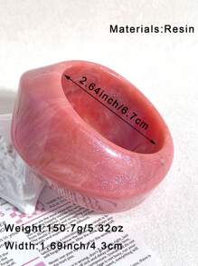 1 Stück neues asymmetrisches personalisiertes Harz Armband, modisch funkelnd, geeignet für tägliche Outfits von Frauen, Strand und Urlaub