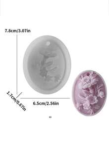 1 Stück Blumen Tag Silikonform, Chrysanthemen & Winden Duftkette Silikonform