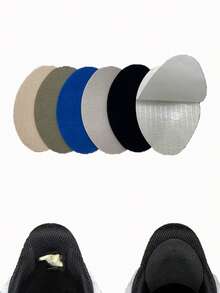 4 件鞋洞贴、自粘鞋跟修补、运动鞋网眼鞋修补贴、鞋子耐磨鞋跟贴、男女通用成人毛绒鞋垫，用于修复鞋跟，透气吸汗鞋跟保护，让脚部舒适便捷 - 彩色 - 查看 1