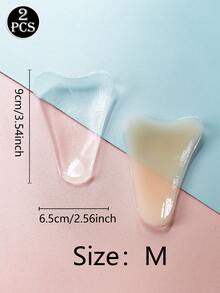 2pcs/Set Lightweight Teardrop & Semicircle Shape Invisible Silicone Thigh Chafing Anti-Slip Band, Intimate Area Coverage For Summer - Multicolor - View 14
