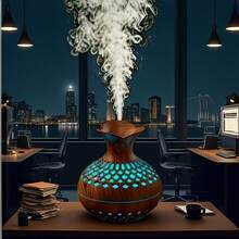 Flower Humidifier Light Sound Humidification Colorful Atmosphere Light Bedroom Office Desktop Decoration Creative Gift