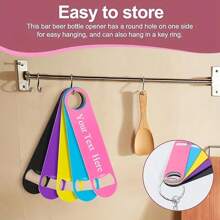 5pcs Customized Colorful Beer Bottle Opener Keychain, Stainless Steel Flat Bottle Opener, Suitable For Home Kitchen, Wedding Gifts, Young People's Parties And Outdoor Activities, Birthday Gift Selection