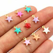20pcs 10x8mm Enamel Small Star Charms Pendant Stainless Steel DIY Jewelry Making Accessories Findings For Bracelet Earrings - Star - View 8