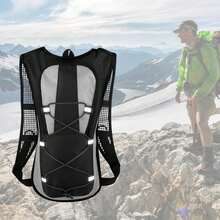 Water Backpack (Not Included Water Bladder), Hydration Backpack, Lightweight Hydration Pack For Hiking, Running, Biking, And Raves - Black - View 7