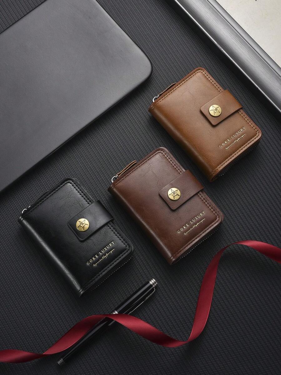 SHABILI New Vintage Accordion Style Card Holder High Quality Ultra Thin Compact Multi-Functional Multiple Card Slots Wallet For Men Wallet Mini Wallet Purse Wallet Card Wallet Wallet Keychain