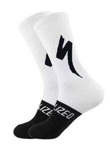 4 Pairs Outdoor Sports Cycling Socks Suitable For Men And Women, Knit Fabric Bicycle Socks, Ankle Compression Socks For Mountain Biking, Road Cycling, Triathlon, Hiking, Running