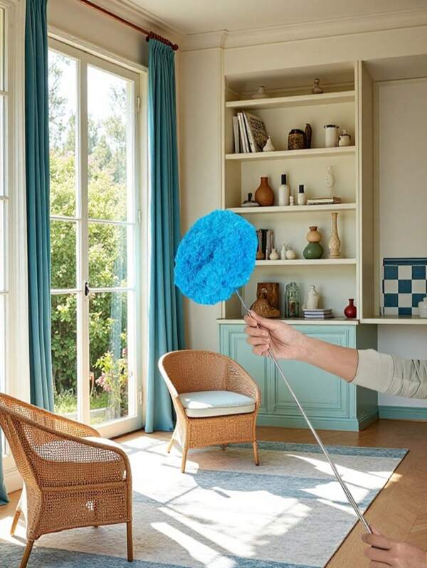 SHEIN2025 New Multi12FT Adjustable Ceiling Fan Duster With Microfiber Brush - Reusable, Machine Washable & Dust-Locking Tool For Whole House Cleaning Mother's Day Gift