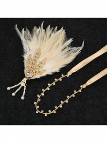 1pc, Women's Fashionable And Elegant Feather Decorative Headbands, Suitable For Wedding Celebrations, Makeup Parties, Singles Parties, Decoration And Dressing Up Headbands, Gifts For Family And Friends - A - View 11