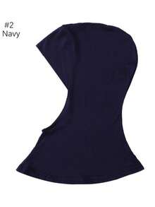 1pc Women Abaya Accessories Solid Color Instant Cover Head, Prayer Casual Pleated Headscarf, Practical Headscarf, Instant Long Khimar Hijab Turban, Suitable For Daily Use All Year Round Headband Veiled Clothes - Header Model - View 17