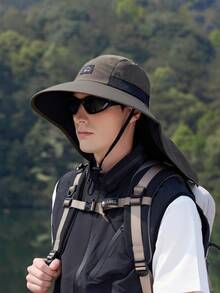 OBOVAY 男士速干防水防晒渔夫帽，带护颈，适合户外徒步、登山、钓鱼等活动。男士夏季遮阳帽，适合夏季户外活动，如徒步、钓鱼、海滩、度假、节日、旅行等。 - A - 查看 7