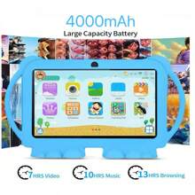 A New Favorite Among Children's Tablets With 4G WiFi! BDF K6 Pro Features A 7-Inch Screen, Massive Storage Of 2GB + 23GB, A Long-Lasting 4000mAh Battery, And Comes With A Cartoon Anti-Drop Case.