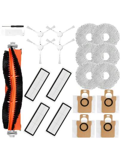 Replacement Parts Xiao Mi X20+ X10+ Dreame L10s Ultra Gen Pro Robot Stofzuiger Cleaner,Accessories Removable Brush/Main Brush HEPA Filter Side Mop Cloth/Mop Rag Dust Bag