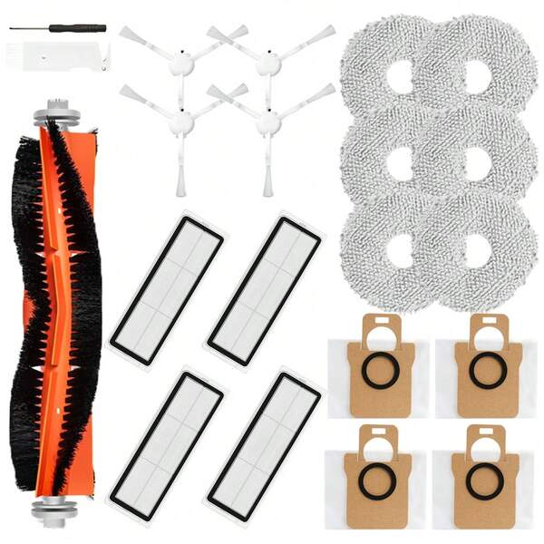 Replacement Parts For Xiao Mi X20+ / X10+ And Dreame L10s Ultra Gen 2 / L10s Pro Ultra Robot Vacuum Cleaner,Accessories Removable Brush/Main Brush HEPA Filter Side Brush Mop Cloth/Mop Rag And Dust Bag .